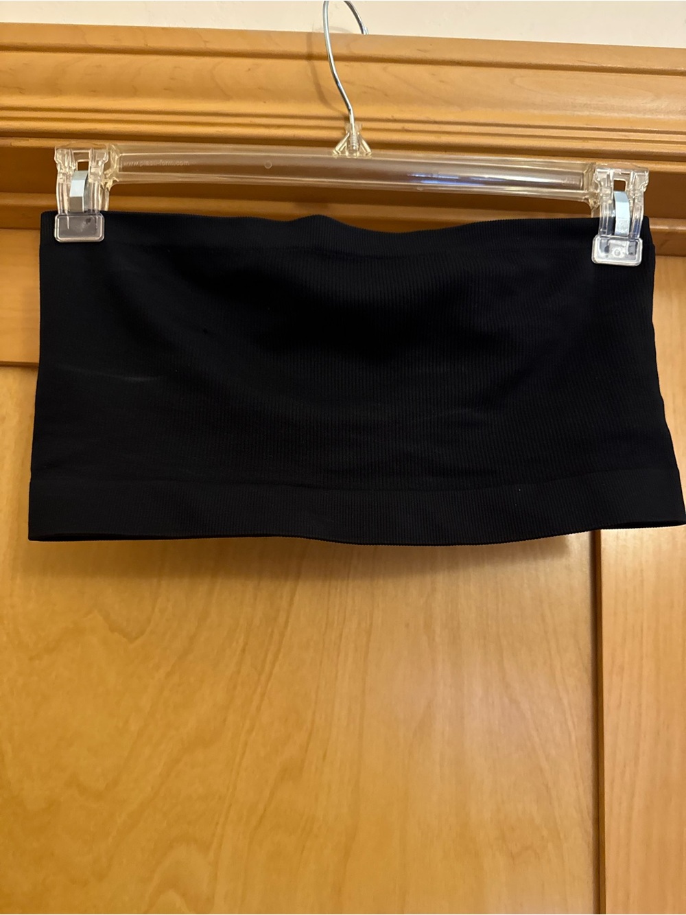aerie Black Ribbed Bandeau Tube Top